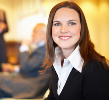 female business suit banner