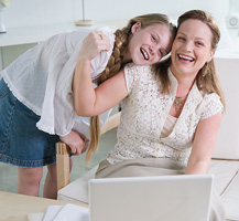 girls with computer banner
